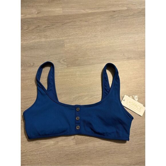 L*Space Robbie Blue Bikini Top Sz XL NWT - Picture 2 of 3